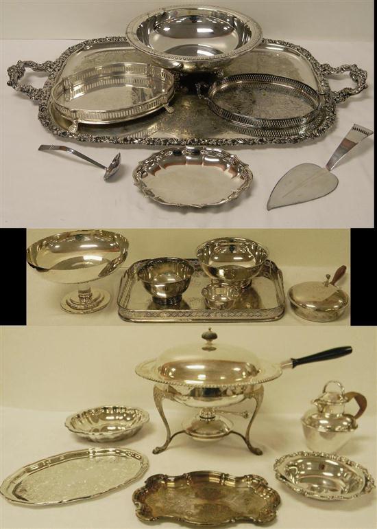 Large silverplate tray waiter  10fe2d