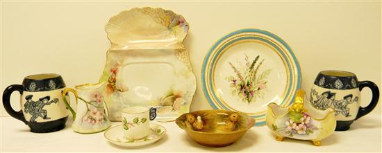 Handpainted porcelain including  10fe34