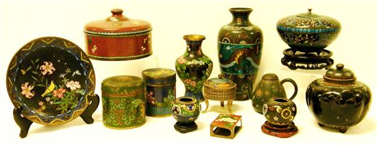 Collection of cloisonne including: