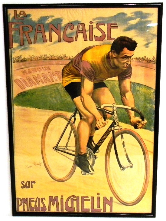 Poster featuring bicycle and rider