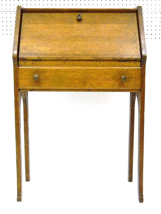 Child's desk  oak  c. 1900  simple