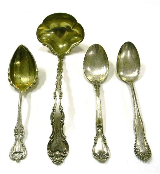 STERLING SILVER  four pieces: soup