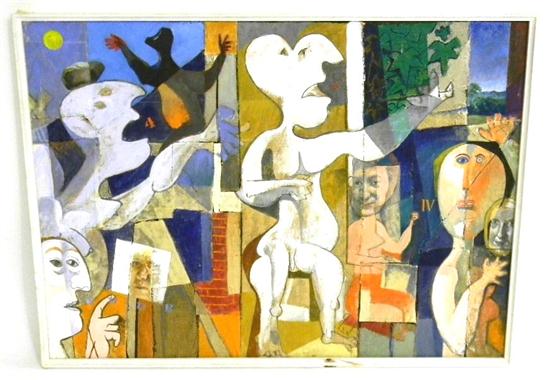Abstract figural painting in the