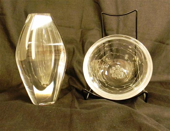Clear Kosta vase  bulbous form
