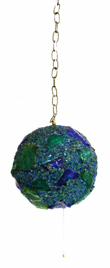 1970's globe light  cerulean  indigo