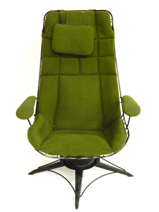 Eames-style recliner chair with