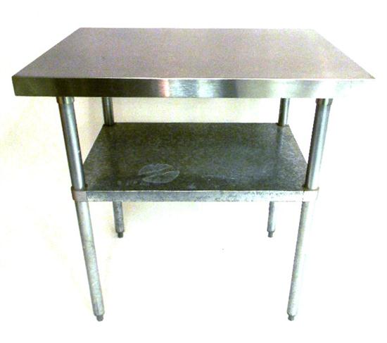 Industrial table two tier stainless 10ff18