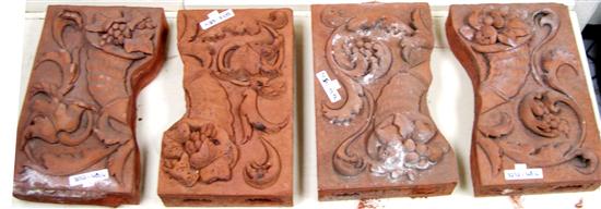 Four matching pieces of terracotta 10ff23