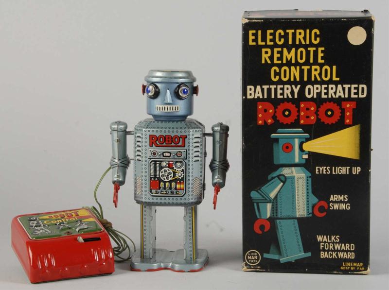 Tin Litho R 35 Robot Battery Operated 112be4