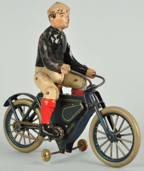 Tin Guntherman Motorcycle Wind-Up Toy.