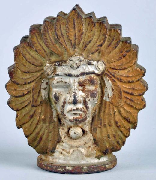 Cast Iron 2-Faced Indian Still Bank.