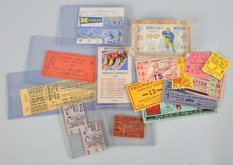 Lot of 18 Sports Other Ticket 112c21