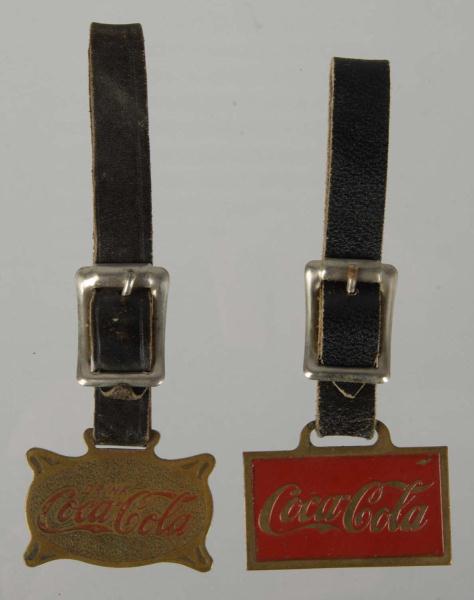 Lot of 2 Coca Cola Watch Fobs  112c1a