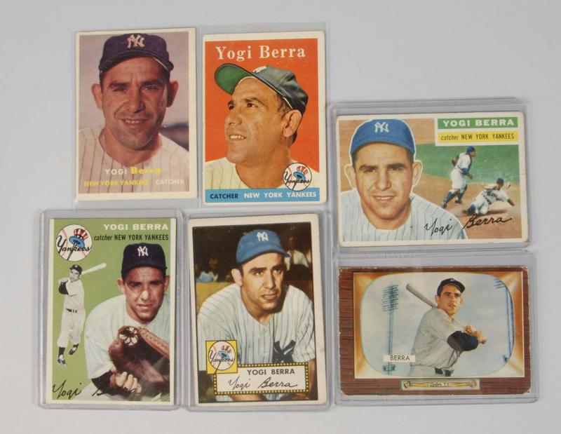 Lot of 6 Yogi Berra Baseball Cards  112c23