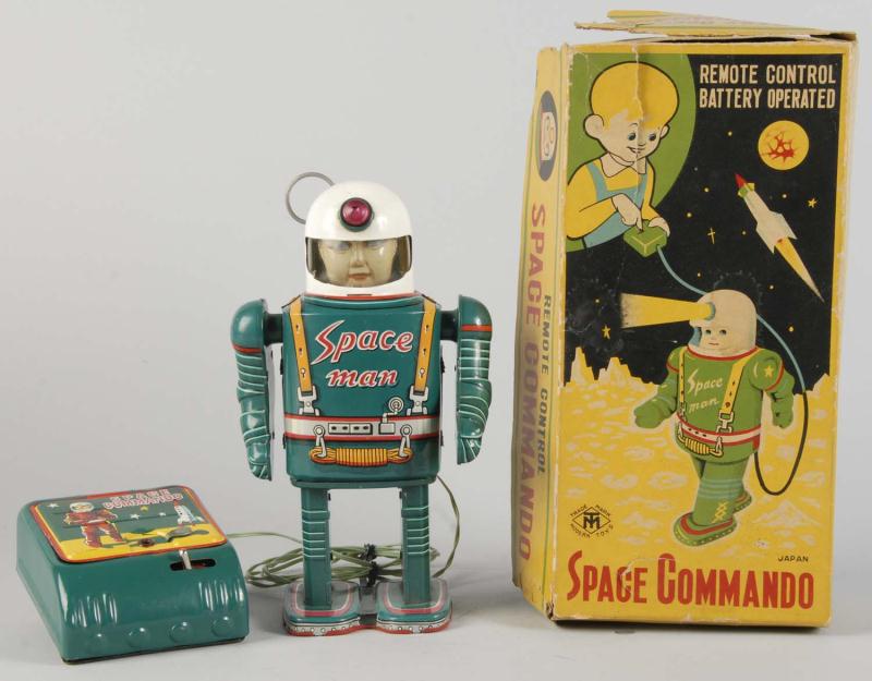 Tin Litho Space Commando Battery-Operated