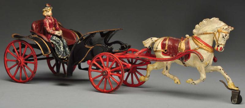 Cast Iron Phaeton Horse Drawn Toy  112c36