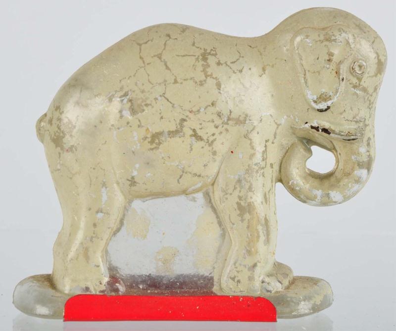 Painted Glass Elephant Candy Container  112c6c