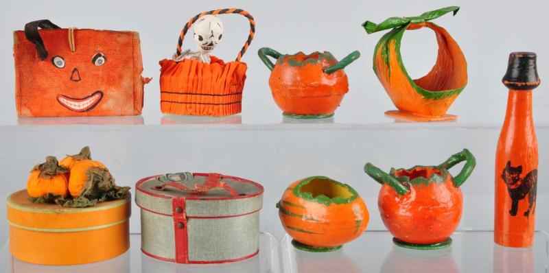 Lot of 9: Halloween Candy Containers.