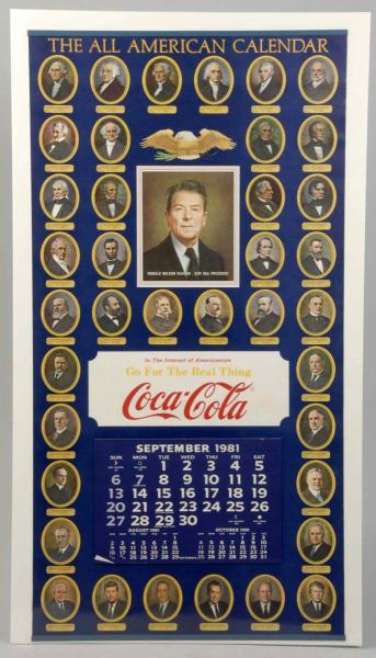 1981 Coca-Cola Calendar. 
Description