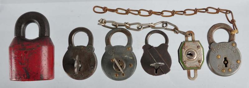 Lot of 6 Unusual Locks Description 112c86