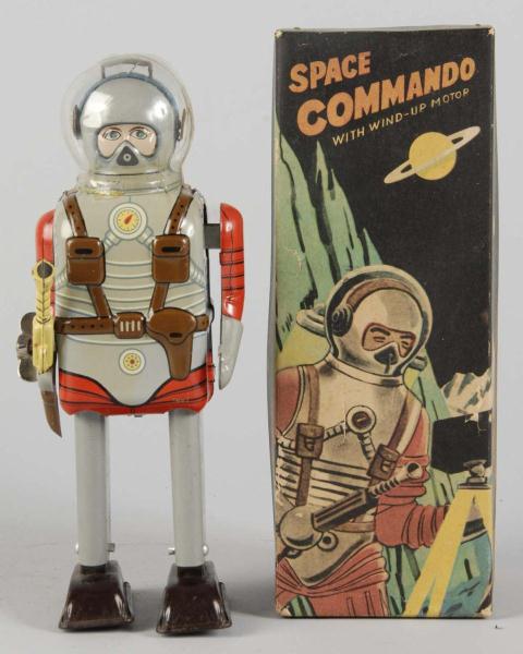 Tin Litho Space Commando Astronaut 112c9f