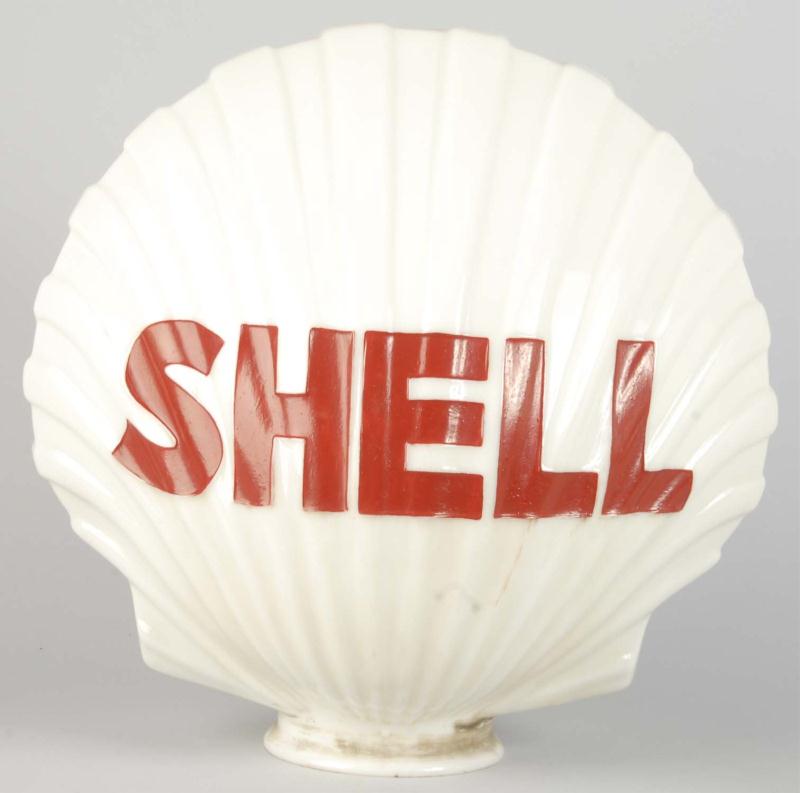 Glass Shell Oil Gasoline Globe. 
Description