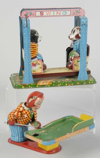 Lot of 2 Tin Litho Animal Wind Up 112c9c