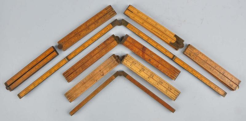 Lot of 10 Wooden Carpenter s Fold Out 112cb6