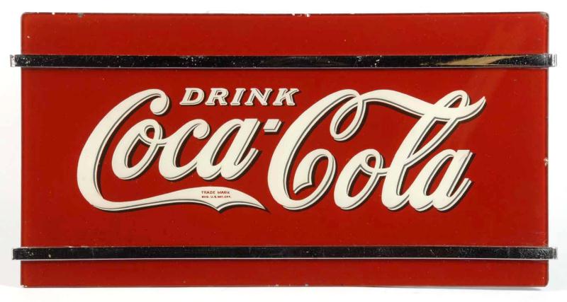 1937 Glass Brunhoff Coca-Cola Sign.