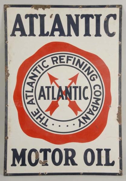 Large Atlantic Motor Oil Sign. 
Description