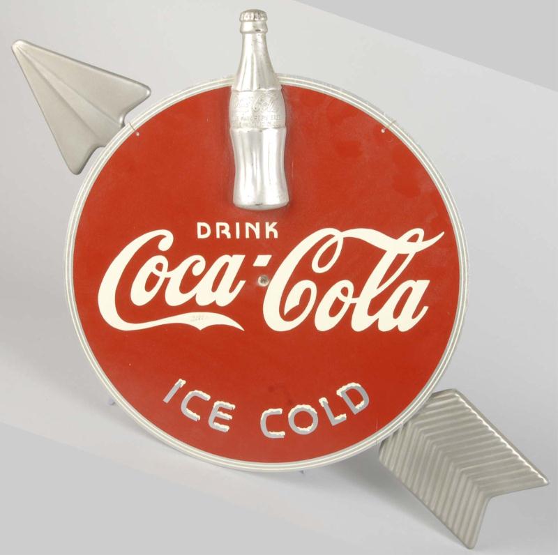 Plywood & Metal Coca-Cola Sign.