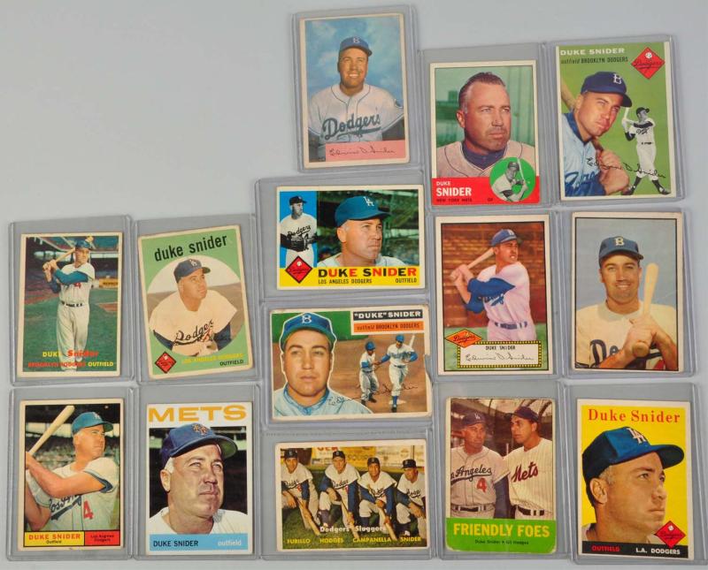 Lot of 14: Duke Snider Baseball