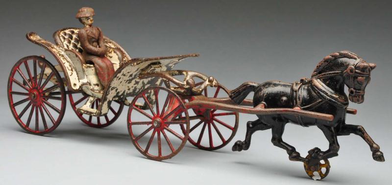 Cast Iron Hubley Phaeton Horse Drawn 112d28