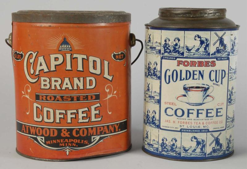 Lot of 2: Coffee Cans. 
Description