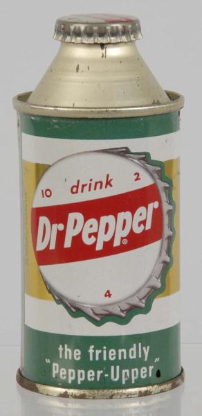 Dr. Pepper Cone Top Can. 
Description