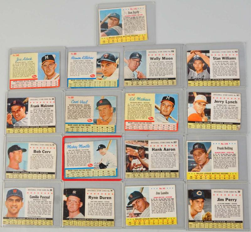 Lot of 17 Post 1962 Baseball Cards  112d43