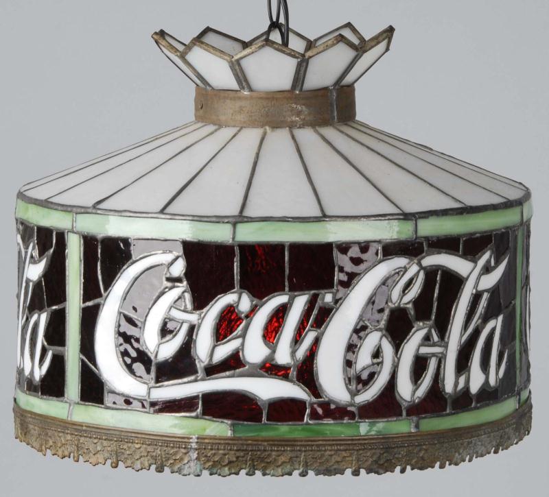 Original Leaded Glass Coca-Cola Shade.