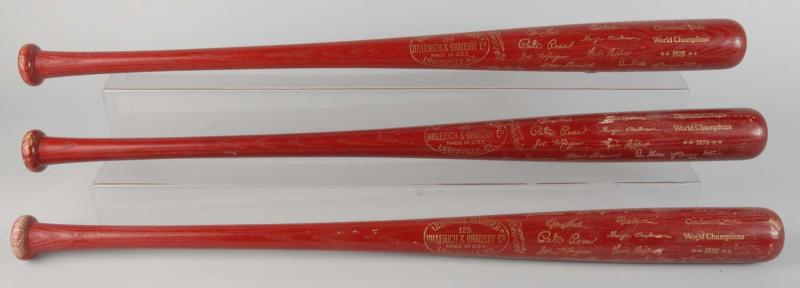 Lot of 3: 1970s Cincinnati Reds Baseball