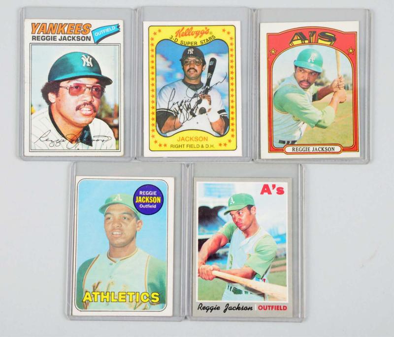 Lot of 5 Reggie Jackson Baseball 112d73