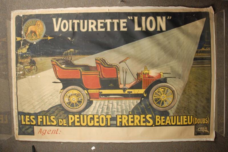 Lot of 2 French Posters Mounted 112d7b