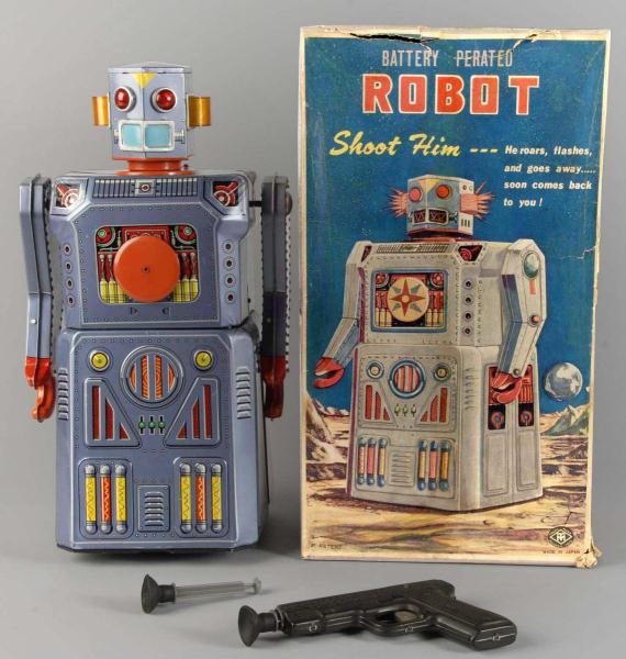 Tin Litho Target Robot Battery-Operated