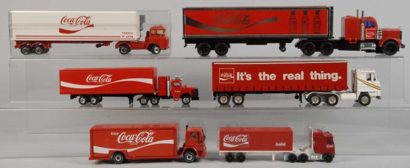 Lot of 6: Coca-Cola Tractor Trailer