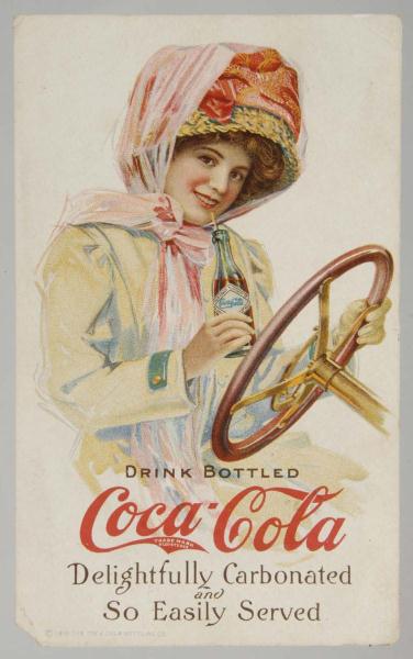 1911 Coca Cola Motor Girl Postcard  112d99