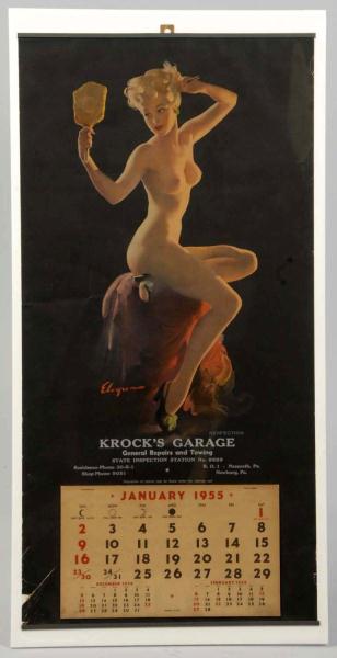 1955 Elvgren Nude Calendar from