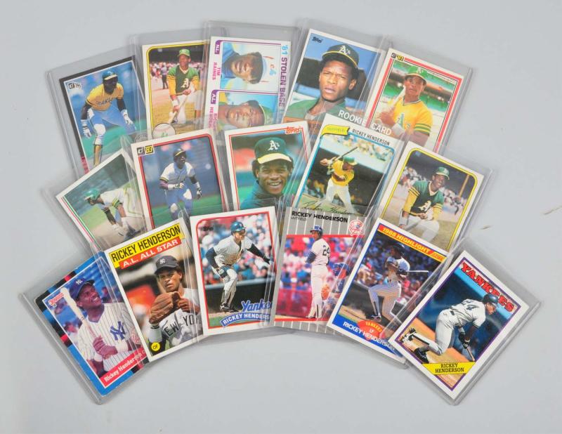 Lot of 16 Rickey Henderson Baseball 112dd3