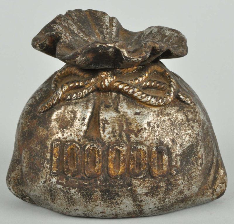 Cast Iron $100,000 Money Bag Still Bag.