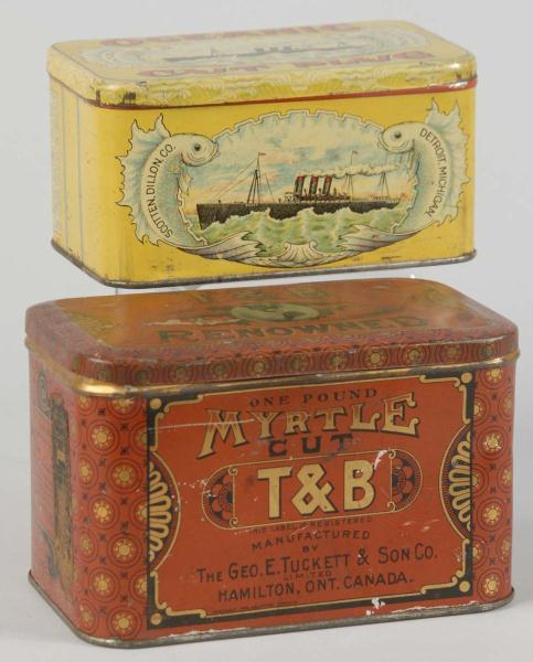 Lot of 2: Tobacco Cans. 
Description