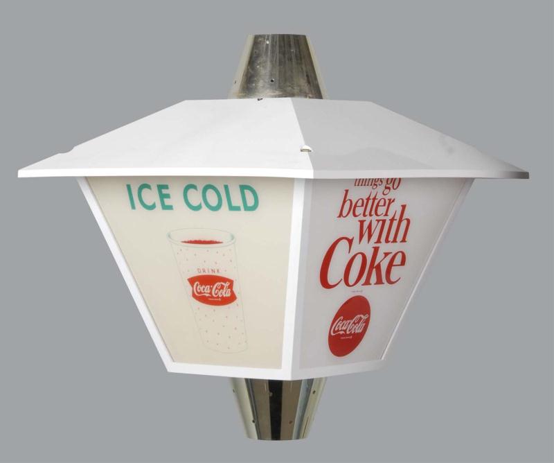 Large Plastic Coca-Cola Lantern Sign.