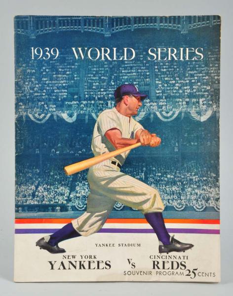 1939 Yankee Reds World Series Program  112e00