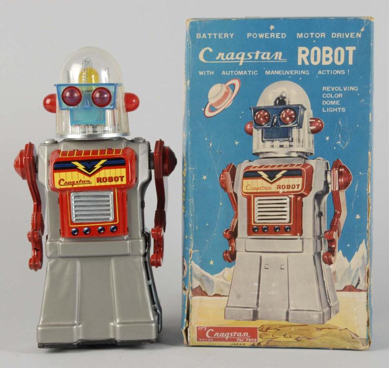 Tin Litho Cragstan Robot Battery Operated 112e1f